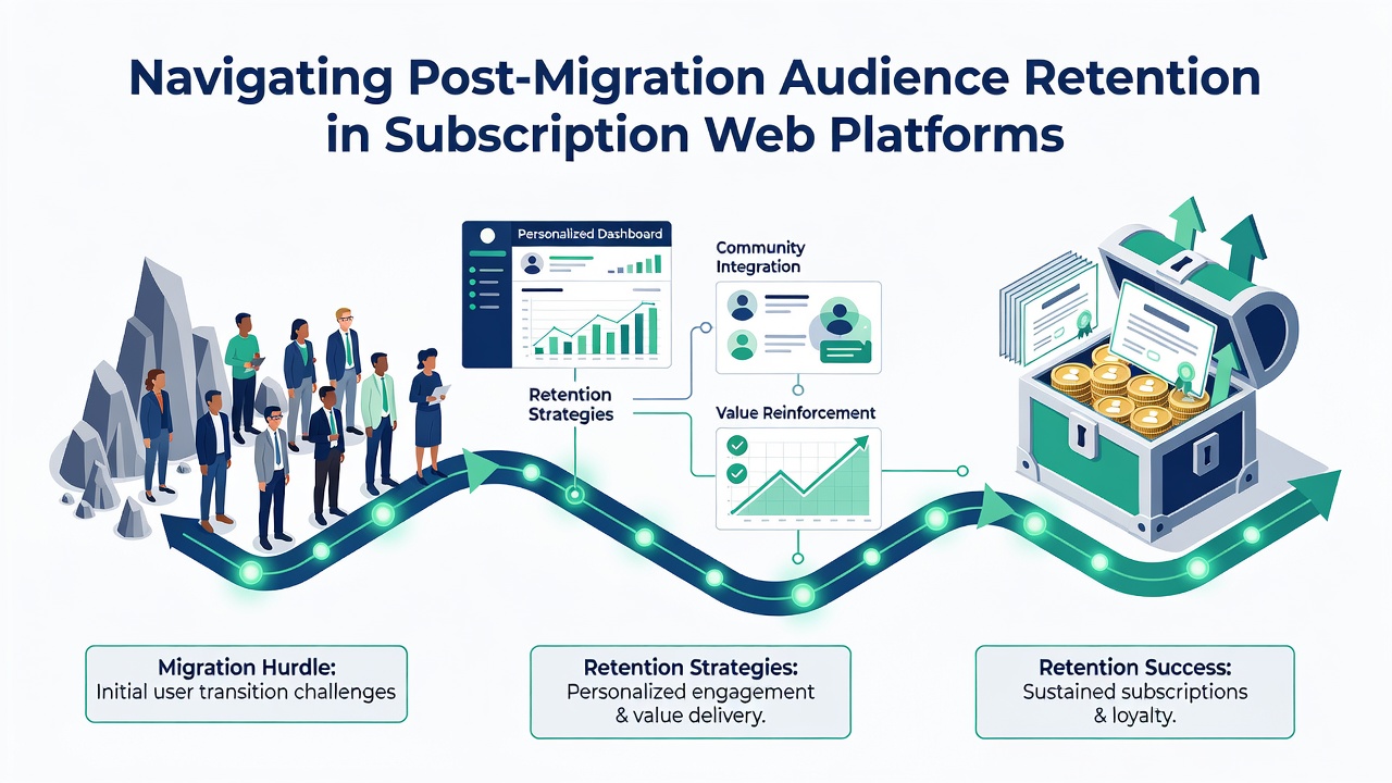 Analytics team reviewing post-migration retention curves on multiple screens